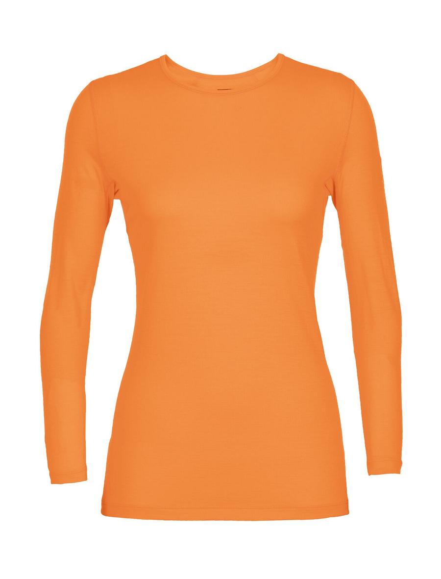 Flash Icebreaker Merino 200 Oasis Long Sleeve Crewe Thermal Top Women's Base Layers | AU 1927MQZA